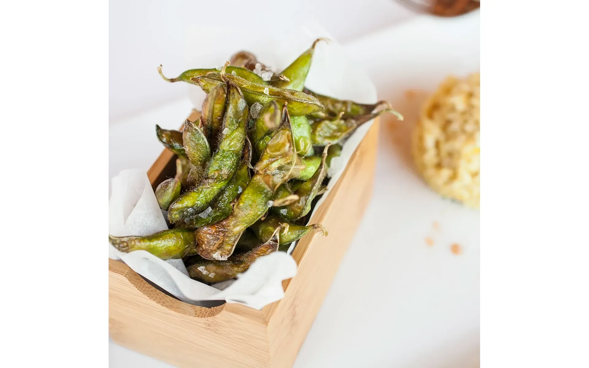 Baccelli di soia Edamame Orogel, snack salutare e proteico, da gustare al vapore o bolliti.