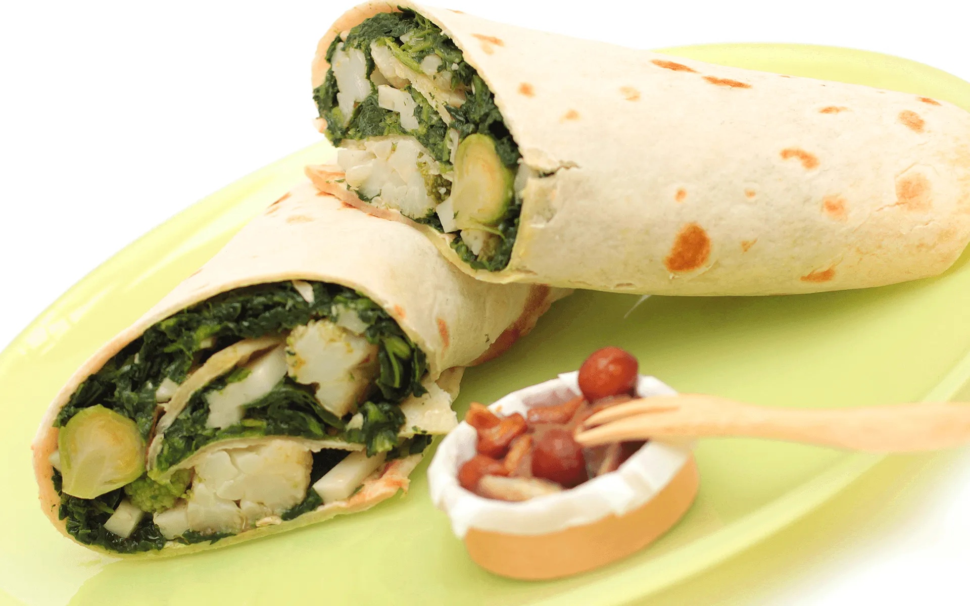 Il Misto Benessere Orogel, versatile per piatti sani, qui abbinato a un burrito e salsa.