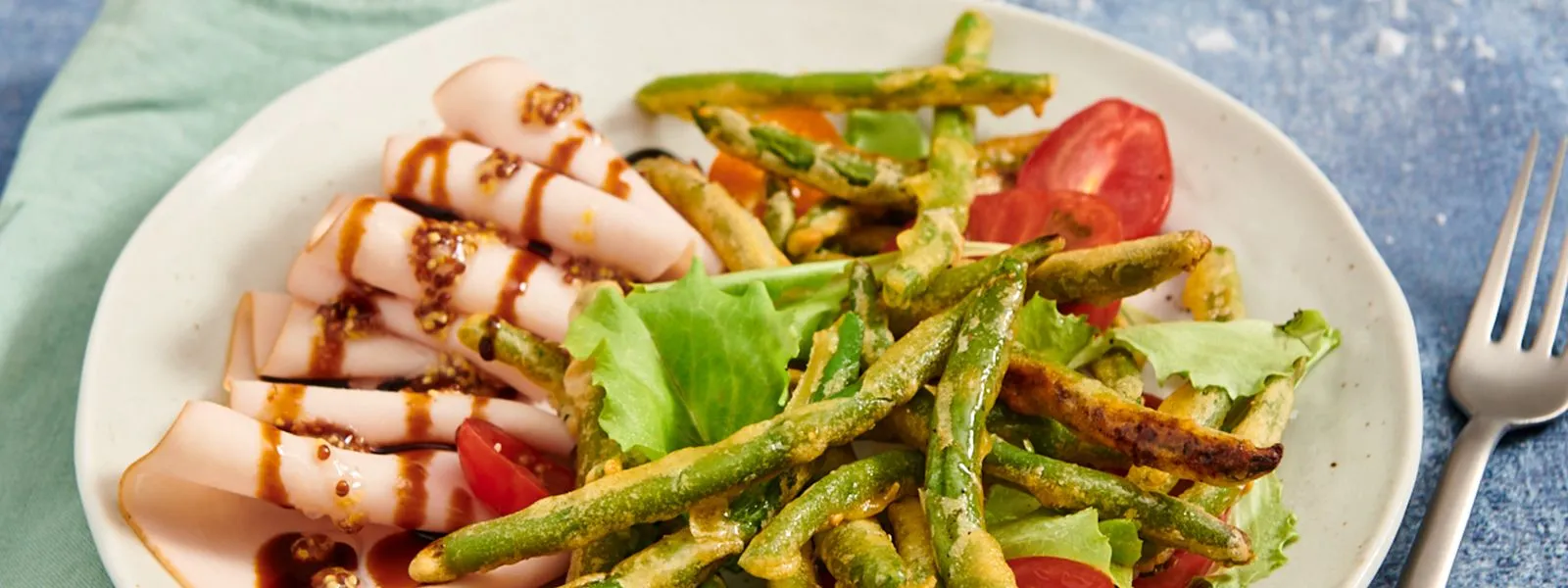 Tacchino arrosto con fagiolini Orogel, porzione grande , un classico secondo leggero.