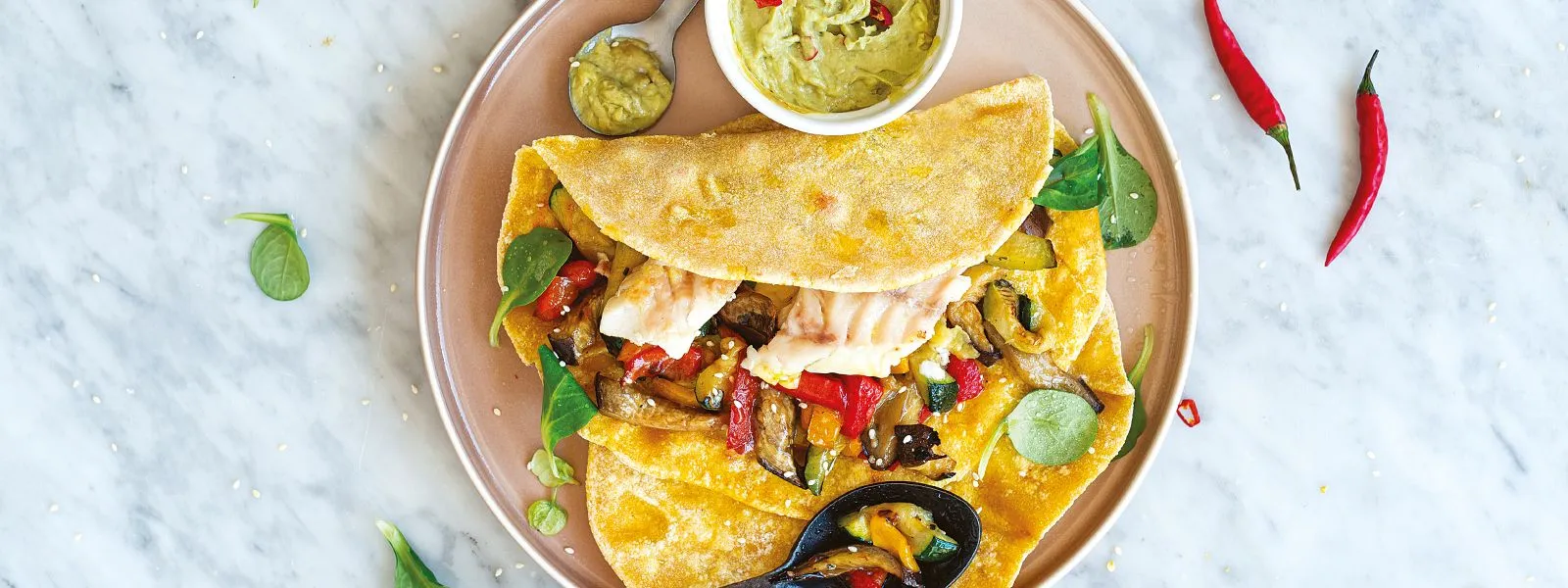 Tacos con verdure grigliate Orogel, formato grande , un'idea sfiziosa per una cena.