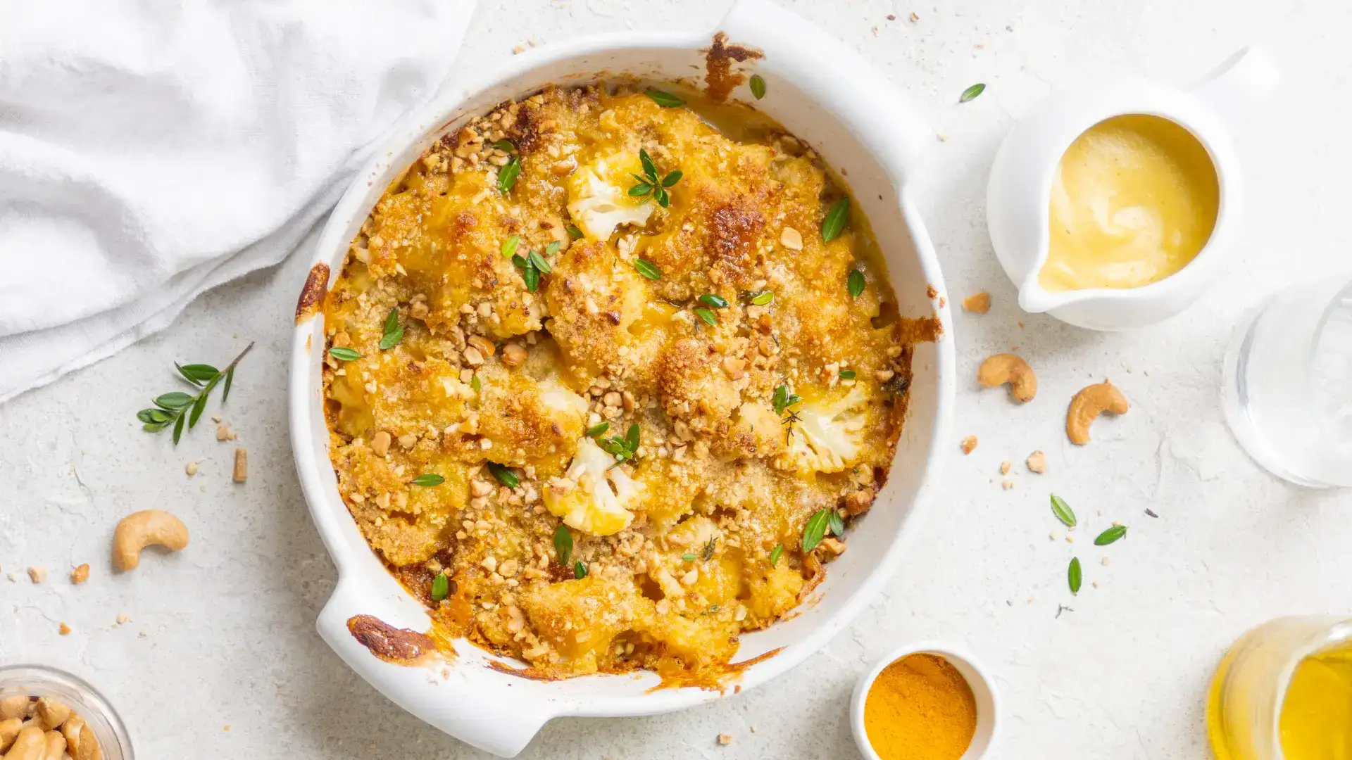 Cavolfiori gratinati al forno con besciamella vegetale