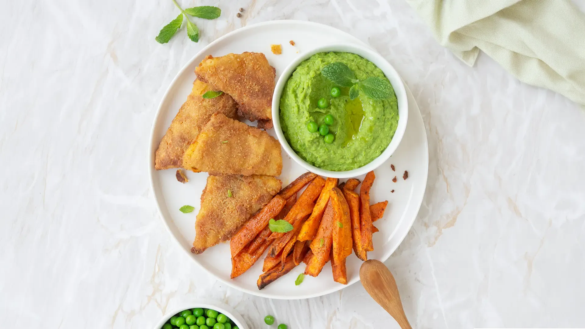 Filetti di merluzzo impanati con patate dolci