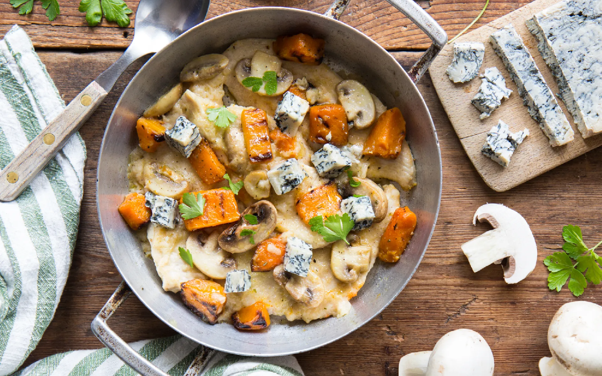 Pollo Orogel con zucca grigliata: un abbinamento autunnale saporito e originale.