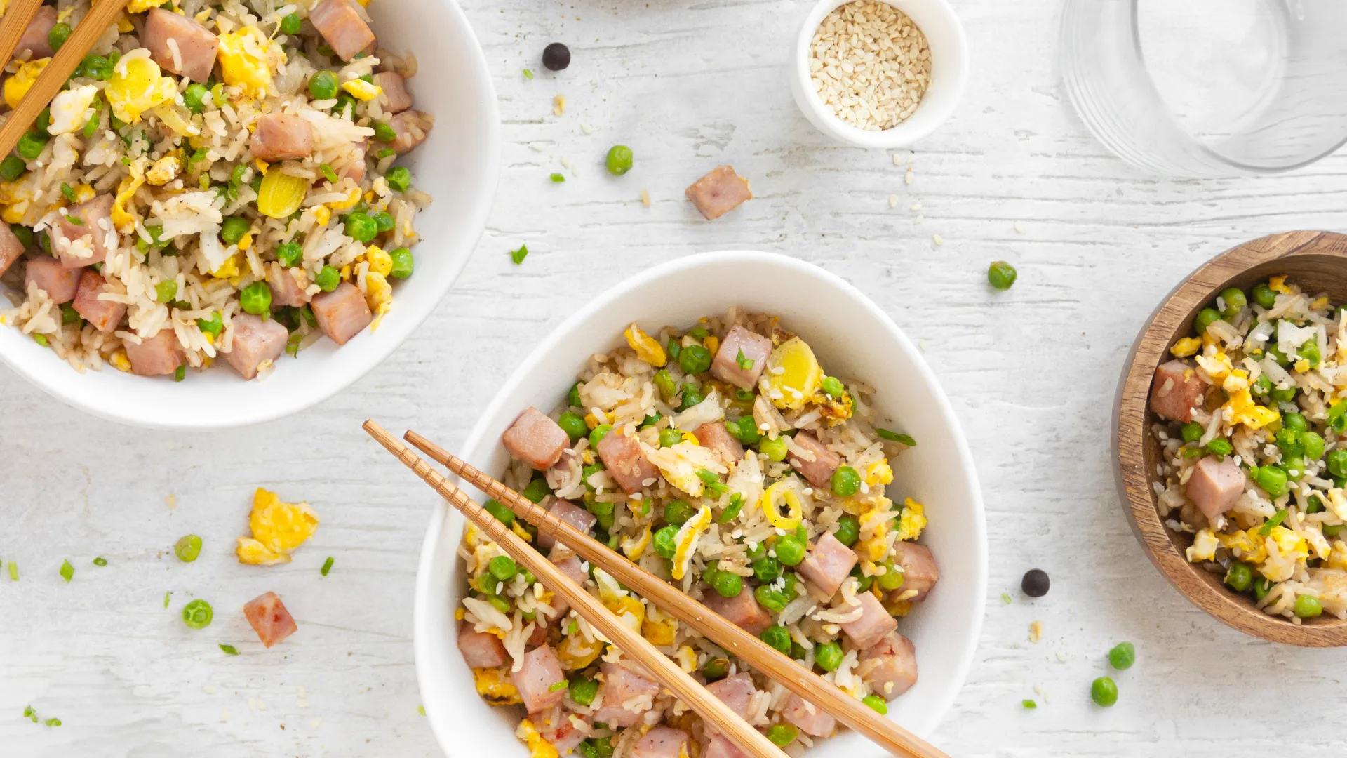 Riso alla cantonese con piselli surgelati Orogel