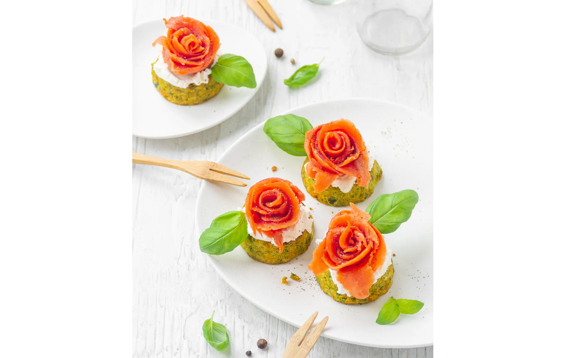 Roselline di salmone con robiola